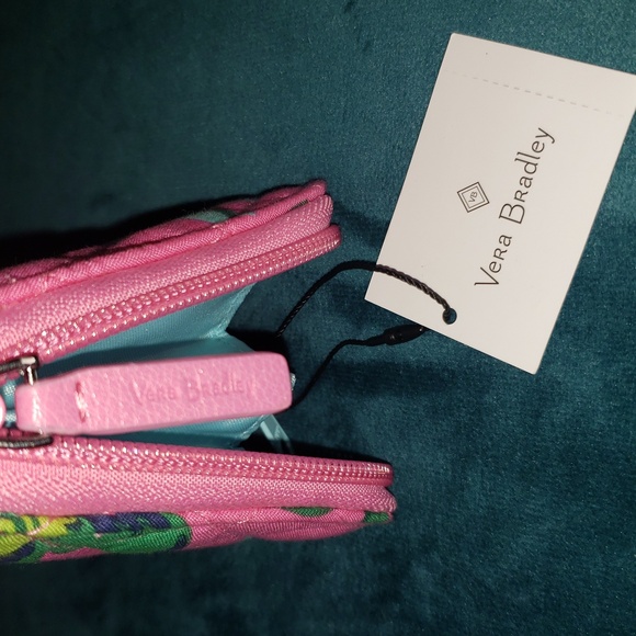 Vera Bradley Floral Quilted Women's Wallet - Pink and Green - Picture 4 of 5